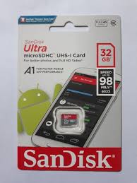 SANDISK ULTRA A1 – 32GB CLASS 10 ULTRA MICROSD UHS-I CARD WITH ADAPTER – SDSQUAR-32G-GN6MA