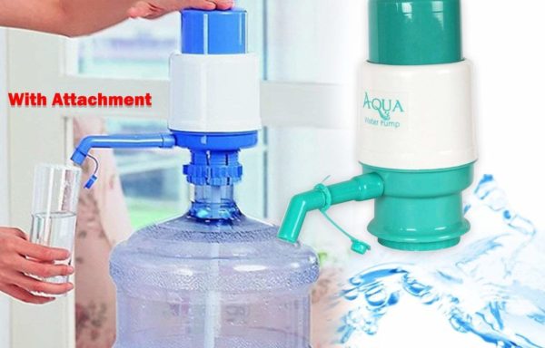 Plastic Hand Press Manual Aqua Water Pump Dispenser for Bottled Drinking (Green, Standard Size)